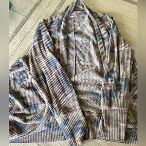 Maurices Waffle Knit Shell Cardigan